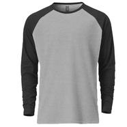 Fabrilife Premium Full Sleeve Raglan T-Shirt - Gray Melange image