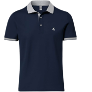 Fabrilife Single Jersey Knitted Cotton Polo - Navy image
