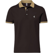 Fabrilife Single Jersey Knitted Cotton Polo - Chocolate image
