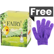 Fairy Scrub Gluta Soap Bar Brightening Smooth Soft Skin - 60gm (Exfoliating Shower Gloves) FREE image