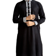 Faizan Shop Zafran Imperial Black Panjabi image