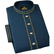 Faizan Shop Zafran Royale Blue Panjabi image