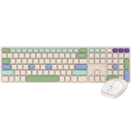 Fantech WK895 Beige Wiredless Keyboard Mouse Combo image