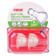Farlin Baby Anti Colic Silicone Nipple for 3MPlus Standard Neck 2 Pcs image
