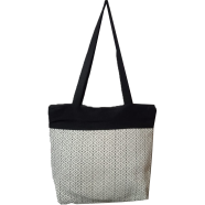 Fashionable Embroidered Jute Tote Bag (13 x 14 x 3.5 Inch) image