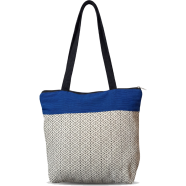 Fashionable Embroidered Jute Tote Bag (13 x 14 x 3.5 Inch) image