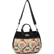 Fashionable Embroidered Jute Tote Bag (13 x 14 x 3.5 Inch) image
