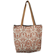 Fashionable Embroidered Jute Tote Bag (13 x 14 x 3.5 Inch) image