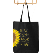 Fashionable Fabric Tote Bag With Zipper image