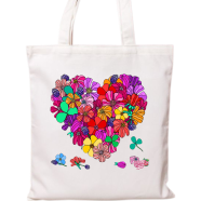 Fashionable Fabric Tote Bag With Zipper image
