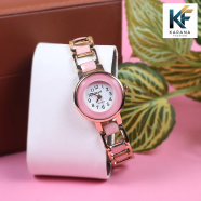 Fashionable New Stylish Stainless Steel and Diamond Cut Stone Chain Analogue Dial Premium Watch for Ladies image
