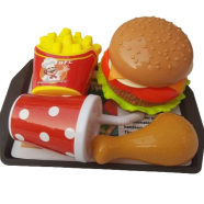 Fast Food Burger Toy Set For Kids 5 Pcs image