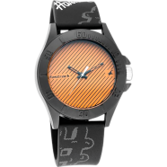Fastrack Hashtag Quartz Analog Orange Dial Silicone Strap Unisex Watch image