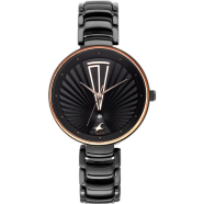 Fastrack Ruffles Black Dial Stainless Steel Strap Watch image