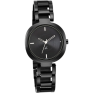 Fastrack Stunners Quartz Analog Black Dial Metal Strap Watch For Woman image