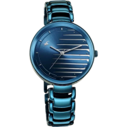 Fastrack Style Up Quartz Analog Blue Dial Metal Strap Watch For Woman image