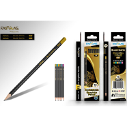 Faymas Black Matte Graphite Pencil 12 Pcs image