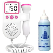 Fetal Doppler Heart Rate Monitor Baby Fetal Sound Heart Detector with LCD Display (Free Gel). image