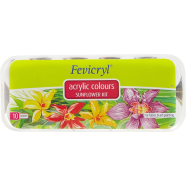 Fevicryl Acrylic Color- Sunflower Kit - 150 ml (15ml bottles of 10 shades)