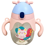 Kids Water Bottle PPSU plastic material 250ml Slicone Straw Mom pot -1pcs[Any Color] image