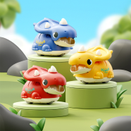 Fexja Press Triceratops Car Baby / kids Toy Spring Car -1pcs (Any Color) image