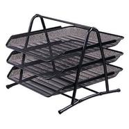 Deli Black File Basket 3Desk - E9181 icon