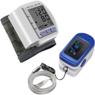 Fingertip Pulse Oximeter and Wrist Blood Pressure Monitor Combo Pack image