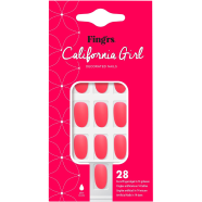 Fing’rs California Girl Matte Neon Pink Nails - 28pcs image