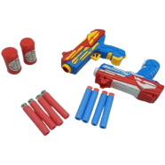 Fires Foam Shooter Soft Bullet Blaster Space Toy Double Nub Gun (nub_gun_double_xh669) image