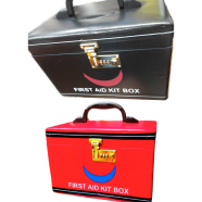 First Aid Kit Box Medicine Storage Box Mini First Aid Box Black image
