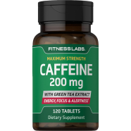 Fitness Labs Caffeine 200mg With Green Tea Extract 120 Tablets image