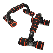 Fitness Push up Bar Stands Pushup Chest Bar Strong Chrome Steel Pushup Stands with Comfortable Foam Grip and Non-Slip Bars image