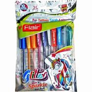 Flair Xtra Sparkle Glitter 10 Colours Gel Pen (1 SET) image