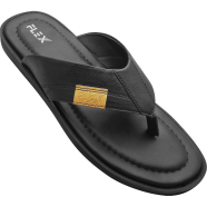 Flex Footwear Slippers Chappal For Men - 26-831630-SX156-BLK