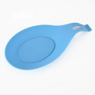 Flexible Almond-Shaped Multi-Color Silicone Spoon Rest Holder - C002796BU image
