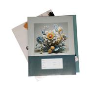 Floral Binding Khata -Any Design (120 Page - White)