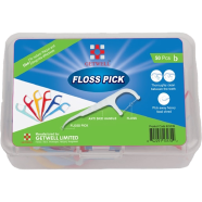 Floss Pick Dental Toothpick Interdental Cleaner Box 50 Pcs image