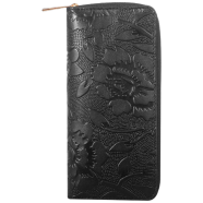 SSB Leather Flower Print Leather Zipper Hand Purse Bag For Women’s | Executive image