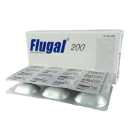 Flugal 200 mg Capsule 6's strip image