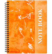 Foiled Notebook (Art Design-Orange Color) image
