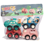 Food Grade Mini Plastic Pull and Back Car Set For Kids Gift 4 Pcs(car_4pcs_br_3) - Model 3 icon