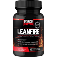 Force Factor Lean Fire Pre Workout Energy Pills With Green Tea Extract and Caffeine to Increase Energy Build Lean Muscle Black 30 Count -525057807 image