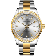 Forsining S1232-2 High-end Business Style Men's Automatic Mechanical Watch Black Diamond Dial Stainless Steel Watch New Product image