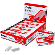 Foska High Quality No. 10 Staples For Office - 1000 Pcs image