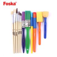 Foska Nylon Handle Horsehair Artist Brush - 12 PCS image
