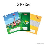 Fresh Math Plain Khata (Standard Large) - Stapler Binding -84 Page (12 Pcs Set - Any Design)