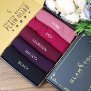 Full Coverage Plain Hijab Combo Set - Diamond Georgette | image