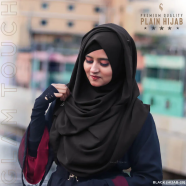 Full Coverage Plain Hijab - Diamond Georgette image