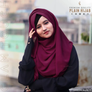 Full Coverage Plain Hijab - Diamond Georgette image