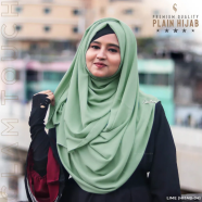 Full Coverage Plain Hijab - Diamond Georgette image